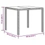 Garden table glass surface PE rattan brown 90x90x75 cm by vidaXL, Garden tables - Ref: Foro24-365587, Price: 113,10 €, Discou...