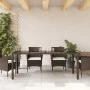Mesa de jardín superficie de vidrio ratán PE marrón 190x90x75cm de vidaXL, Mesas de jardín - Ref: Foro24-365593, Precio: 173,...