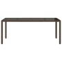 Gartentisch Glasoberfläche PE Rattan braun 190x90x75cm von vidaXL, Gartentische - Ref: Foro24-365593, Preis: 166,90 €, Rabatt: %