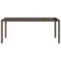 Mesa de jardín superficie de vidrio ratán PE marrón 190x90x75cm de vidaXL, Mesas de jardín - Ref: Foro24-365593, Precio: 173,...