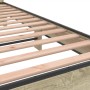 Estructura cama madera ingeniería metal roble Sonoma 75x190 cm de vidaXL, Camas y somieres - Ref: Foro24-845748, Precio: 65,2...