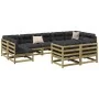 Gartensofa-Set 9-teilig aus imprägniertem Kiefernholz von vidaXL, Gartensets - Ref: Foro24-3299628, Preis: 531,00 €, Rabatt: %