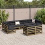 Gartensofa-Set 9-teilig aus imprägniertem Kiefernholz von vidaXL, Gartensets - Ref: Foro24-3299628, Preis: 538,10 €, Rabatt: %