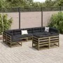 Juego de sofás de jardín 9 pzas madera de pino impregnada de vidaXL, Conjuntos de jardín - Ref: Foro24-3299628, Precio: 531,0...