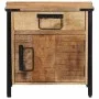 Nachttisch aus massivem Mangoholz, 40 x 30 x 42 cm von vidaXL, Nachttische - Ref: Foro24-358917, Preis: 85,49 €, Rabatt: %