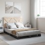Bed frame with gray pine wood headboard 160x200 cm by vidaXL, Beds and slatted bases - Ref: Foro24-3281583, Price: 238,10 €, ...