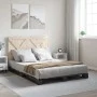 Estructura de cama con cabecero madera pino gris 160x200 cm de vidaXL, Camas y somieres - Ref: Foro24-3281583, Precio: 238,83...