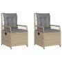 Garden recliners 2 pcs beige synthetic rattan by vidaXL, Garden chairs - Ref: Foro24-368664, Price: 200,17 €, Discount: %