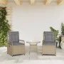 Garden recliners 2 pcs beige synthetic rattan by vidaXL, Garden chairs - Ref: Foro24-368664, Price: 200,17 €, Discount: %