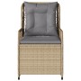 Gartenliegen 2 Stück beiges synthetisches Rattan von vidaXL, Gartenstühle - Ref: Foro24-368664, Preis: 202,80 €, Rabatt: %