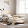 Bed frame with solid pine wood headboard 100x200 cm by vidaXL, Beds and slatted bases - Ref: Foro24-3281557, Price: 145,14 €,...