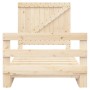 Bed frame with solid pine wood headboard 100x200 cm by vidaXL, Beds and slatted bases - Ref: Foro24-3281557, Price: 145,14 €,...