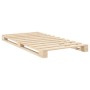 Bed frame with solid pine wood headboard 100x200 cm by vidaXL, Beds and slatted bases - Ref: Foro24-3281557, Price: 145,14 €,...