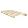 Bed frame with solid pine wood headboard 100x200 cm by vidaXL, Beds and slatted bases - Ref: Foro24-3281557, Price: 142,83 €,...