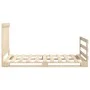 Bed frame with solid pine wood headboard 100x200 cm by vidaXL, Beds and slatted bases - Ref: Foro24-3281557, Price: 142,83 €,...