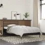 Engineered wood and black metal bed frame 90x200 cm by vidaXL, Beds and slatted bases - Ref: Foro24-845582, Price: 93,58 €, D...