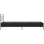 Engineered wood and black metal bed frame 90x200 cm by vidaXL, Beds and slatted bases - Ref: Foro24-845582, Price: 93,58 €, D...