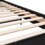 Engineered wood and black metal bed frame 90x200 cm by vidaXL, Beds and slatted bases - Ref: Foro24-845582, Price: 94,67 €, D...