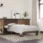 Bettgestell aus Holzwerkstoff, Eiche, braunes Metall, 100 x 200 cm von vidaXL, Betten und Lattenroste - Ref: Foro24-845741, P...