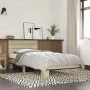 Sonoma oak metal engineered wood bed frame 90x200 cm by vidaXL, Beds and slatted bases - Ref: Foro24-845743, Price: 92,13 €, ...