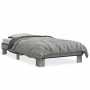 Sonoma-graues Metall-Holzwerkstoff-Bettgestell, 100 x 200 cm von vidaXL, Betten und Lattenroste - Ref: Foro24-845870, Preis: ...