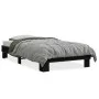 Engineered wood and black metal bed frame 90x200 cm by vidaXL, Beds and slatted bases - Ref: Foro24-845872, Price: 61,49 €, D...