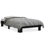Estructura de cama madera de ingeniería y metal negro 90x200 cm de vidaXL, Camas y somieres - Ref: Foro24-845872, Precio: 68,...