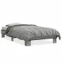 Estructura cama madera ingeniería metal gris Sonoma 90x190 cm de vidaXL, Camas y somieres - Ref: Foro24-845885, Precio: 67,03...
