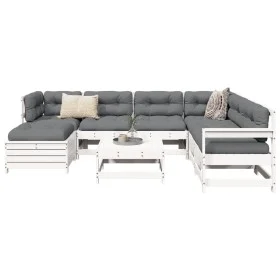 Garden sofa set 8 pieces solid white pine wood by vidaXL, Garden sets - Ref: Foro24-3250597, Price: 502,67 €, Discount: %