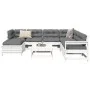 Gartensofa-Set 8-teilig aus massivem weißem Kiefernholz von vidaXL, Gartensets - Ref: Foro24-3250597, Preis: 502,67 €, Rabatt: %