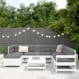 Gartensofa-Set 8-teilig aus massivem weißem Kiefernholz von vidaXL, Gartensets - Ref: Foro24-3250597, Preis: 502,67 €, Rabatt: %