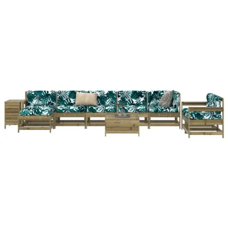 Gartensofa-Set 10-teilig aus imprägniertem Kiefernholz von vidaXL, Gartensets - Ref: Foro24-3250687, Preis: 702,15 €, Rabatt: %