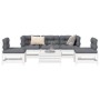 Gartensofa-Set 6-teilig aus massivem weißem Kiefernholz von vidaXL, Gartensets - Ref: Foro24-3250721, Preis: 389,45 €, Rabatt: %