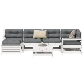Garden sofa set 7 pieces solid white pine wood by vidaXL, Garden sets - Ref: Foro24-3250957, Price: 471,89 €, Discount: %