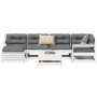Gartensofa-Set 7-teilig aus massivem weißem Kiefernholz von vidaXL, Gartensets - Ref: Foro24-3250957, Preis: 478,62 €, Rabatt: %