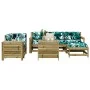 Gartensofa-Set 7-teilig aus imprägniertem Kiefernholz von vidaXL, Gartensets - Ref: Foro24-3250543, Preis: 465,44 €, Rabatt: %
