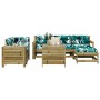 Gartensofa-Set 7-teilig aus imprägniertem Kiefernholz von vidaXL, Gartensets - Ref: Foro24-3250543, Preis: 471,86 €, Rabatt: %