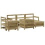 Gartensofa-Set 7-teilig aus imprägniertem Kiefernholz von vidaXL, Gartensets - Ref: Foro24-3250555, Preis: 477,05 €, Rabatt: %