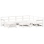 Gartensofa-Set 8-teilig aus massivem weißem Kiefernholz von vidaXL, Gartensets - Ref: Foro24-3250581, Preis: 553,82 €, Rabatt: %