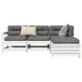 Gartensofa-Set 4-teilig aus massivem weißem Kiefernholz von vidaXL, Gartensets - Ref: Foro24-3250777, Preis: 276,85 €, Rabatt: %