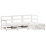 Gartensofa-Set 4-teilig aus massivem weißem Kiefernholz von vidaXL, Gartensets - Ref: Foro24-3250777, Preis: 280,53 €, Rabatt: %