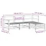 Garden sofa set 4 pieces solid white pine wood by vidaXL, Garden sets - Ref: Foro24-3250777, Price: 276,81 €, Discount: %