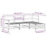 Gartensofa-Set 4-teilig aus massivem weißem Kiefernholz von vidaXL, Gartensets - Ref: Foro24-3250777, Preis: 280,53 €, Rabatt: %