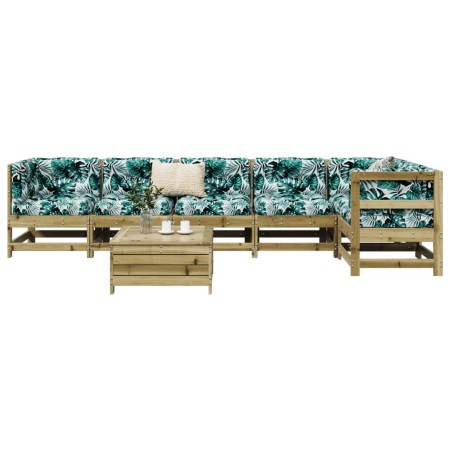 Gartensofa-Set 7-teilig aus imprägniertem Kiefernholz von vidaXL, Gartensets - Ref: Foro24-3250867, Preis: 439,29 €, Rabatt: %