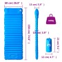 Self-inflating camping mattress with pillow 1 person blue by vidaXL, Air mattresses - Ref: Foro24-4007120, Price: 46,37 €, Di...