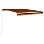 Toldo manual retráctil naranja y marrón 300x250 cm de vidaXL, Toldos - Ref: Foro24-3051198, Precio: 226,14 €, Descuento: %