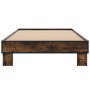 Bettgestell aus Holzwerkstoff, Metall, Raucheiche, 75 x 190 cm von vidaXL, Betten und Lattenroste - Ref: Foro24-845879, Preis...