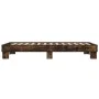 Bettgestell aus Holzwerkstoff, Metall, Raucheiche, 75 x 190 cm von vidaXL, Betten und Lattenroste - Ref: Foro24-845879, Preis...