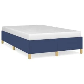 Blue fabric bed frame 120x190 cm by vidaXL, Beds and slatted bases - Ref: Foro24-3269644, Price: 95,01 €, Discount: %