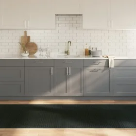 Rectangular gray bamboo rug 100x300 cm by vidaXL, Rugs - Ref: Foro24-376952, Price: 37,73 €, Discount: %